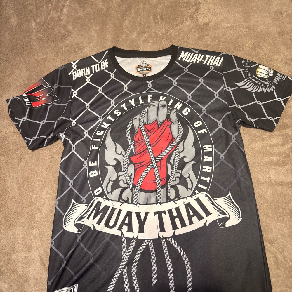 & Other Stories Muay Thai Graphic Tee - Black and Red